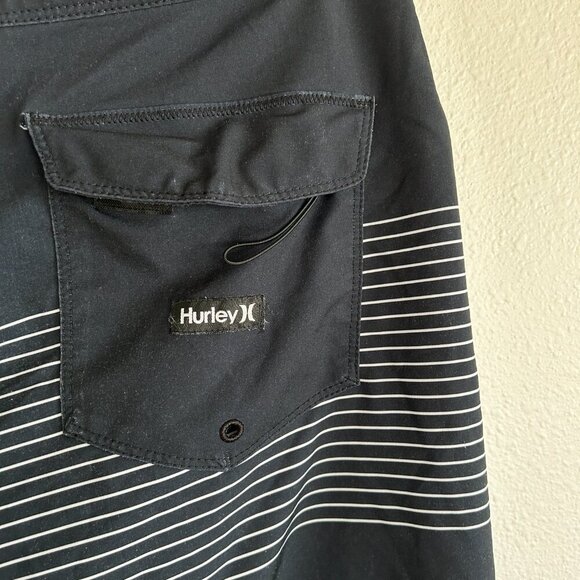 Hurley Swim Trunks Mens 32 Rainbow Stripe Board Shorts Unlined Waist Tie - Picture 6 of 10